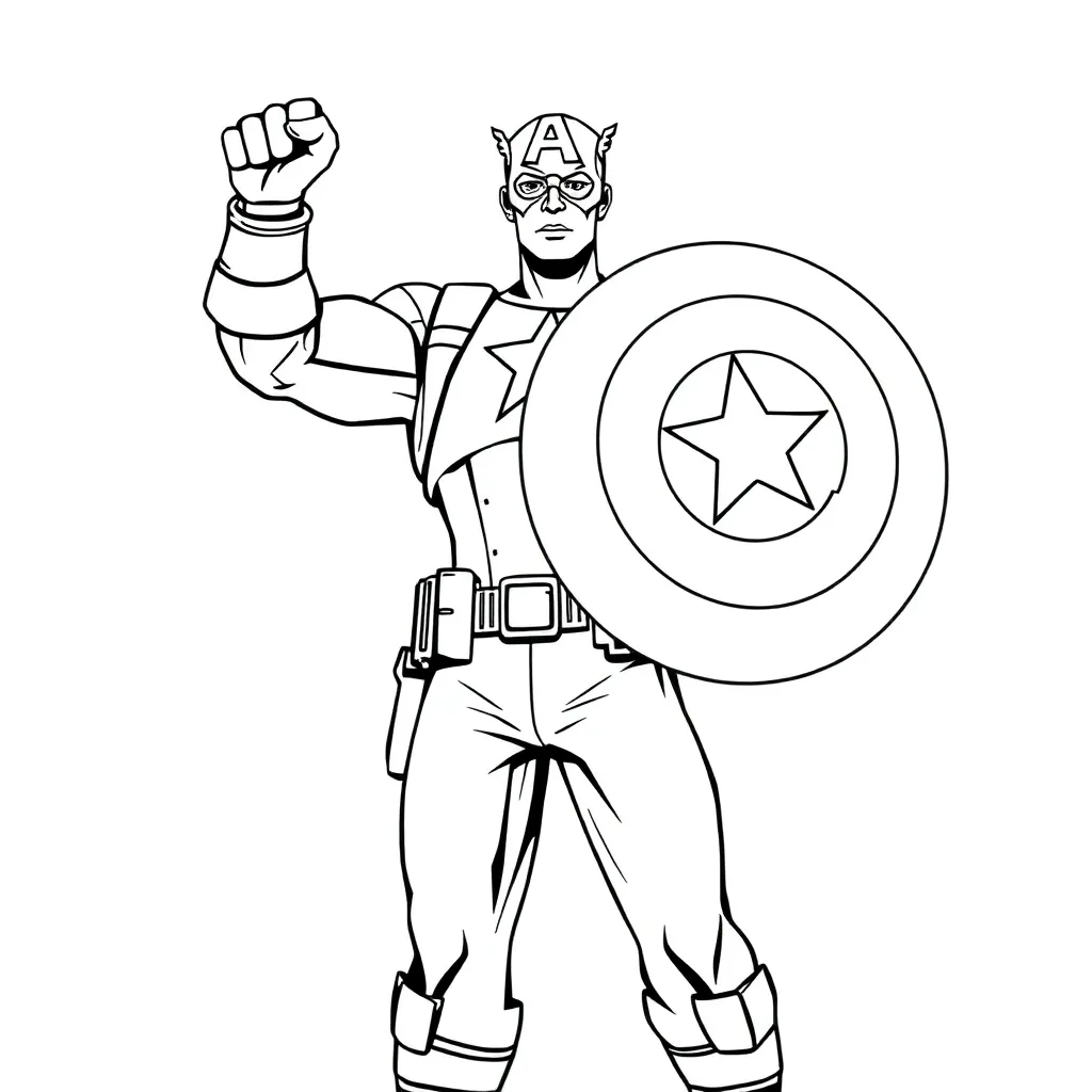 Captain America coloring page