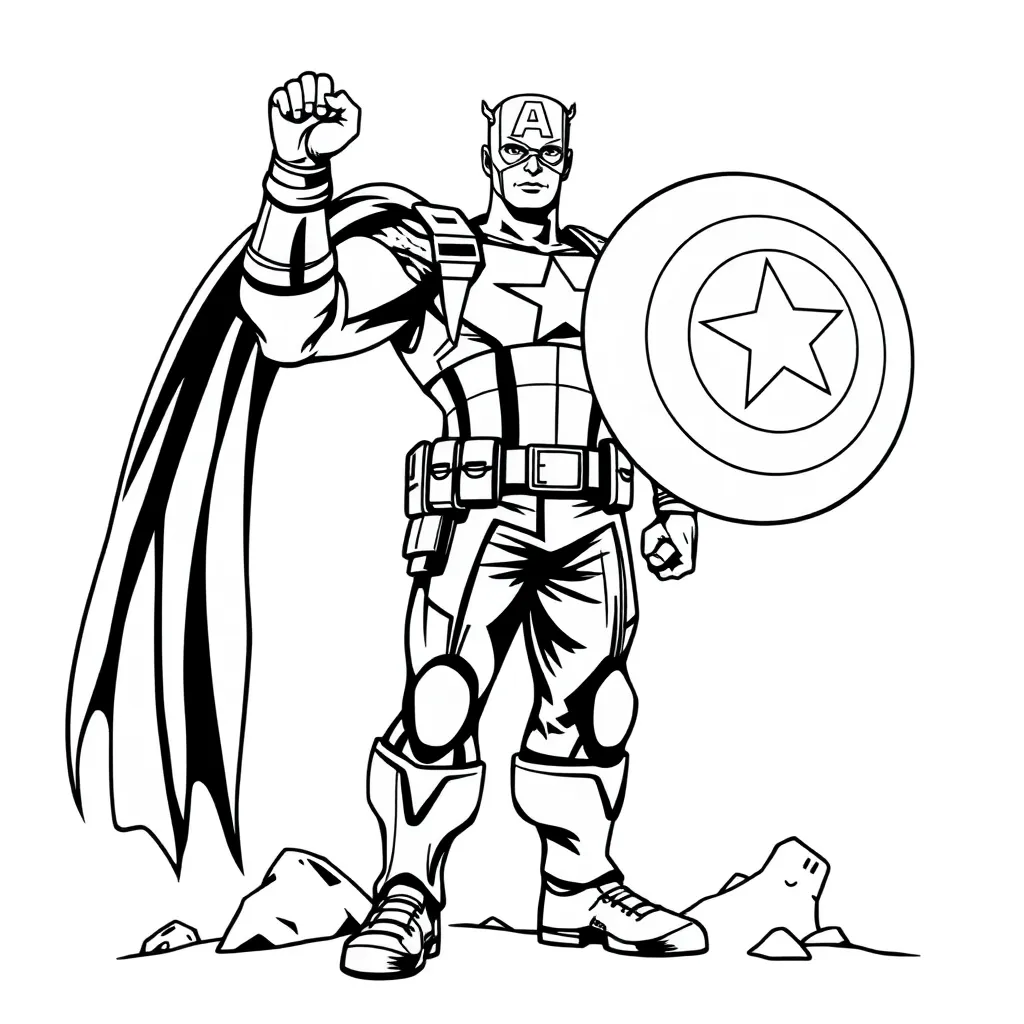 Captain America coloring page