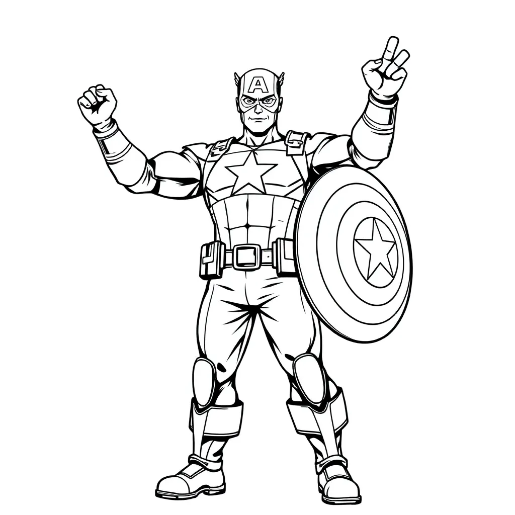 Captain America coloring page