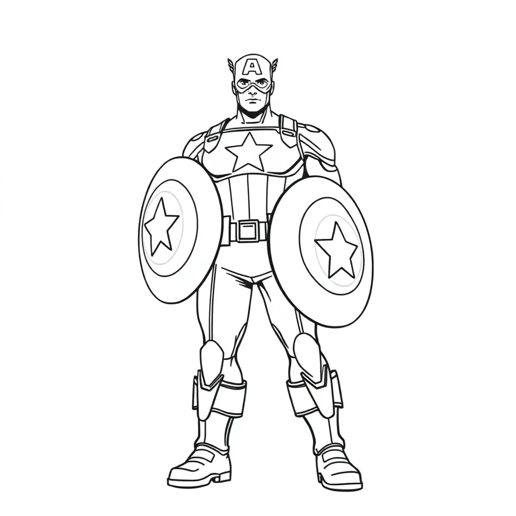 Captain America coloring page