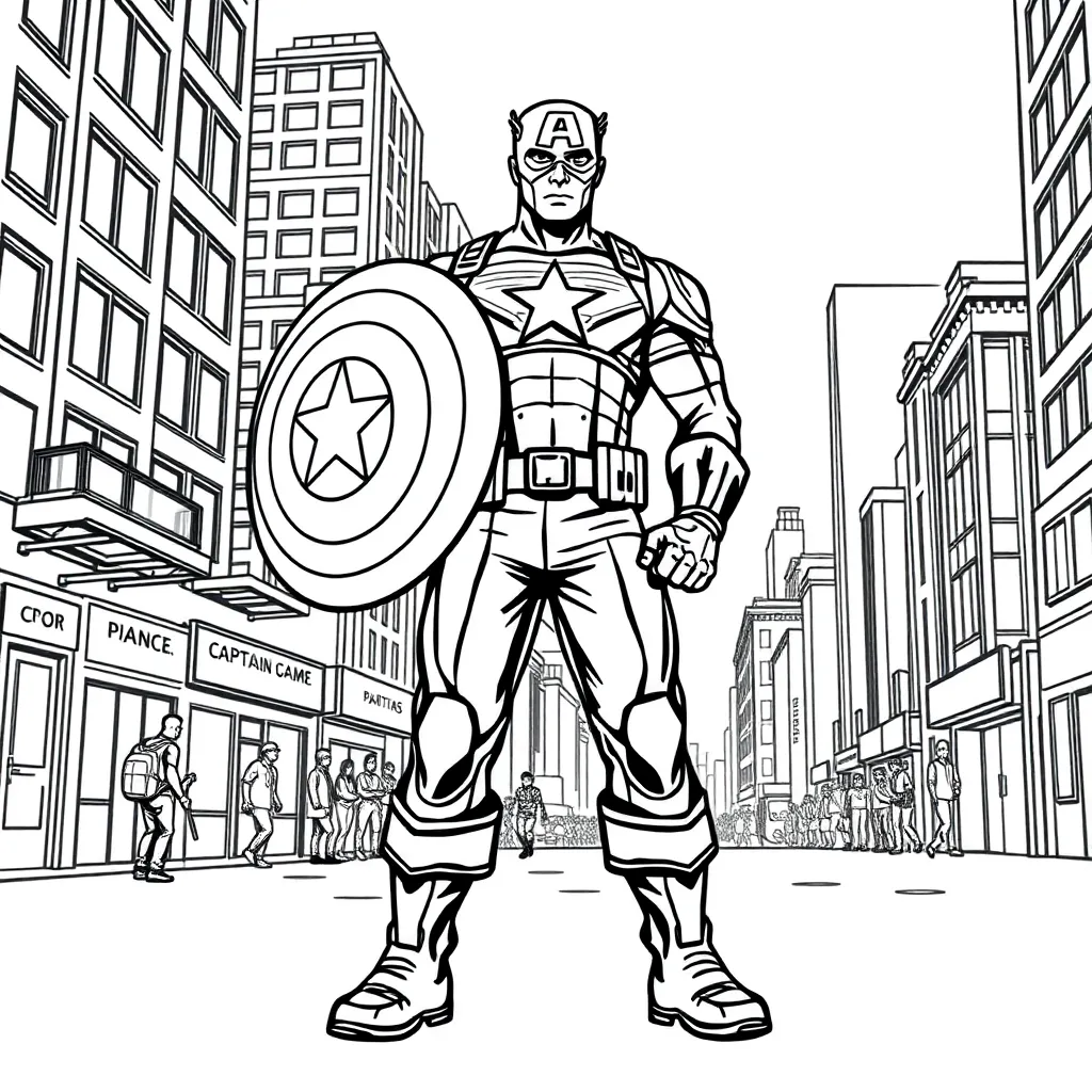 Captain America coloring page