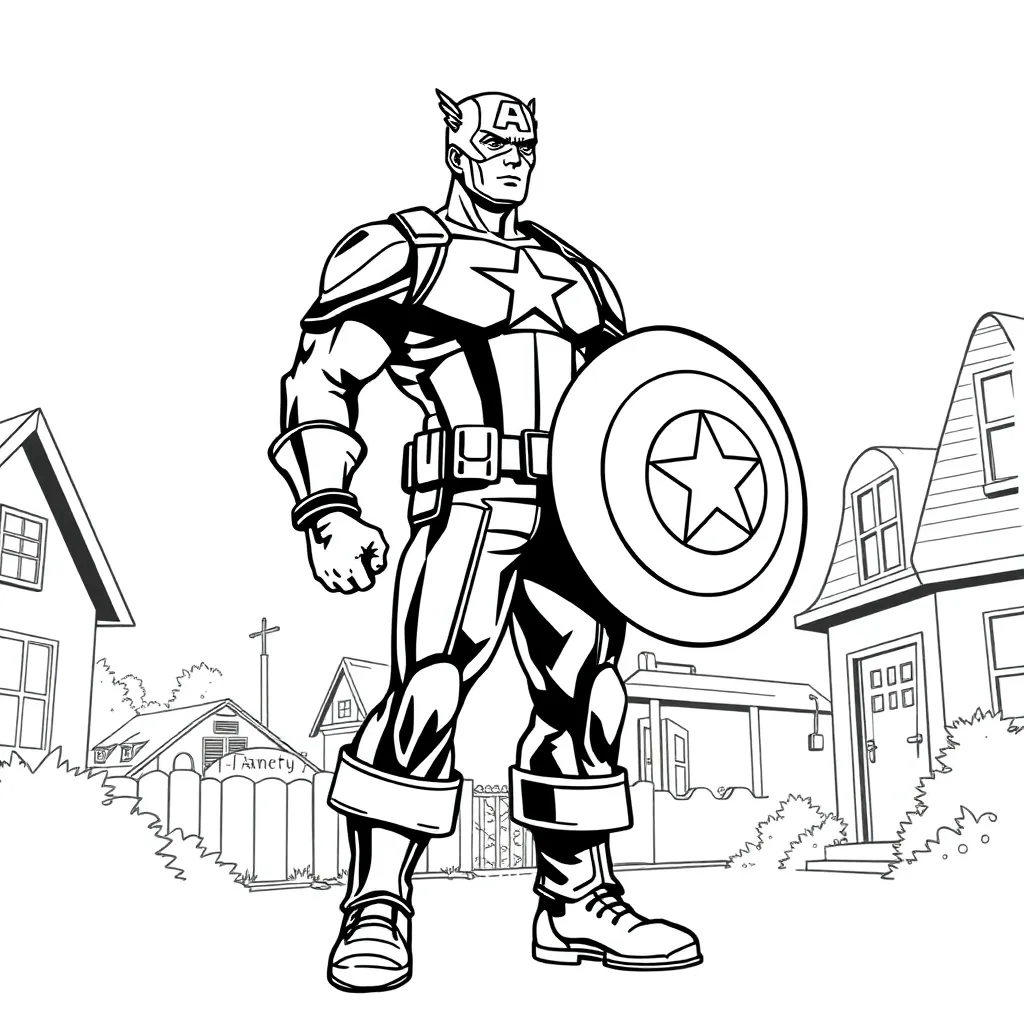 Captain America coloring page