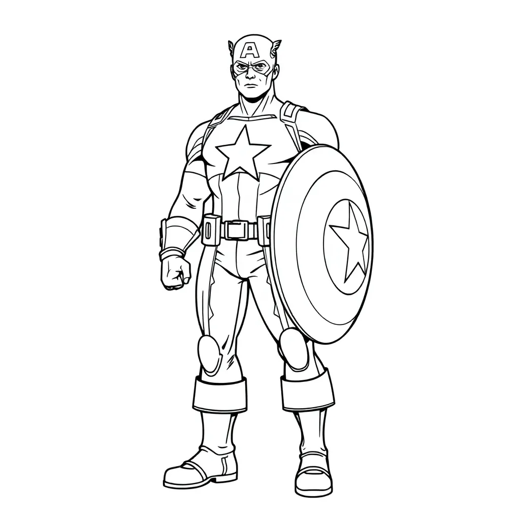 Captain America coloring page