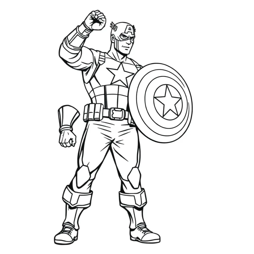 Captain America coloring page