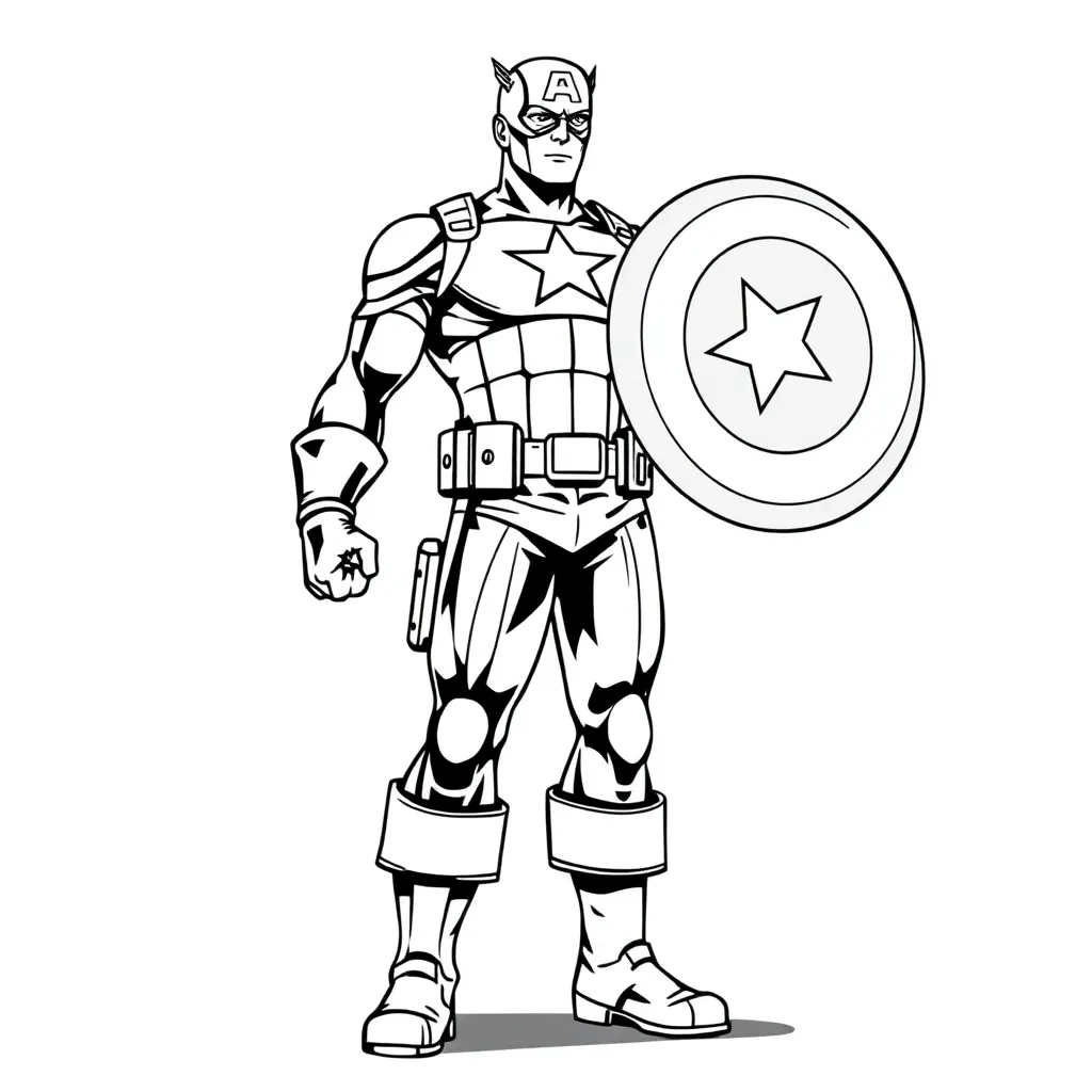 Captain America coloring page