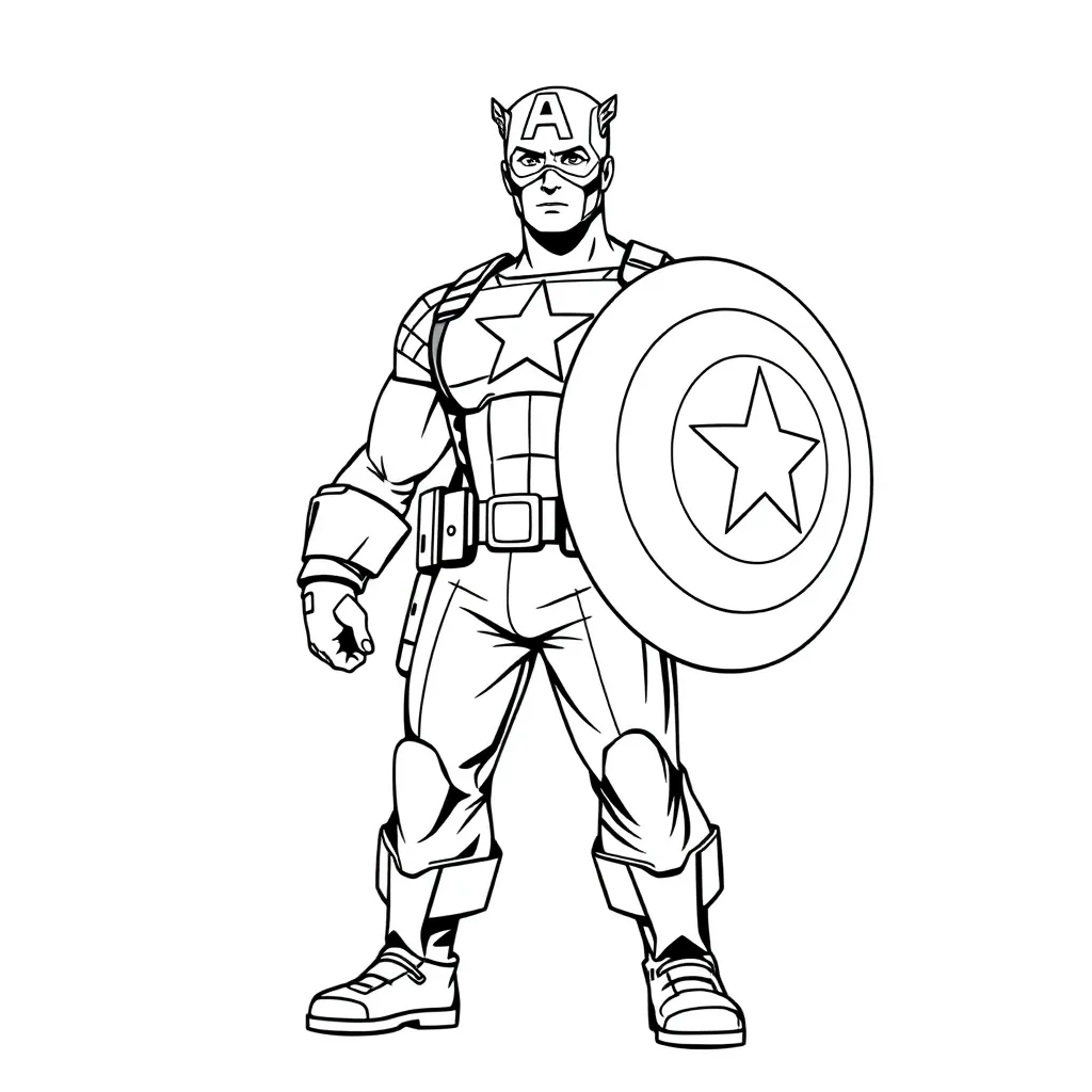 Captain America coloring page