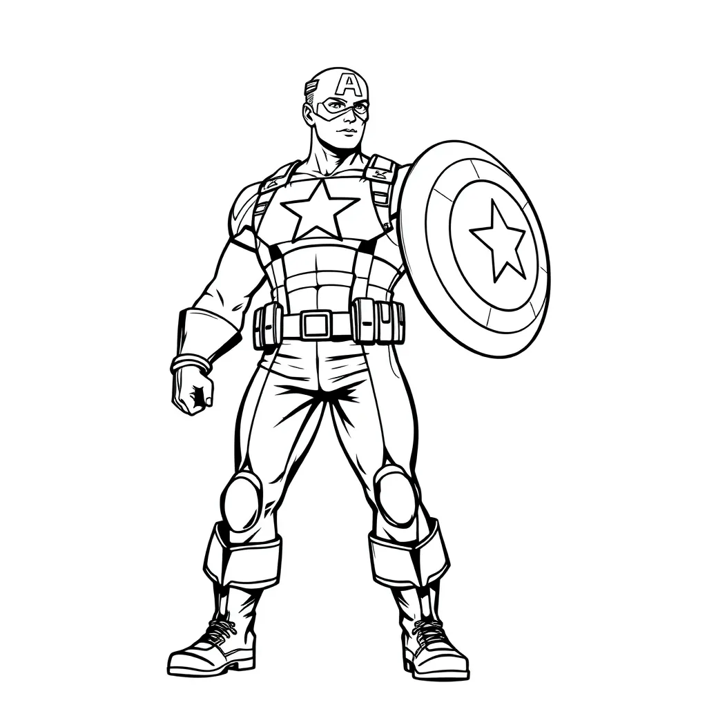 Captain America coloring page