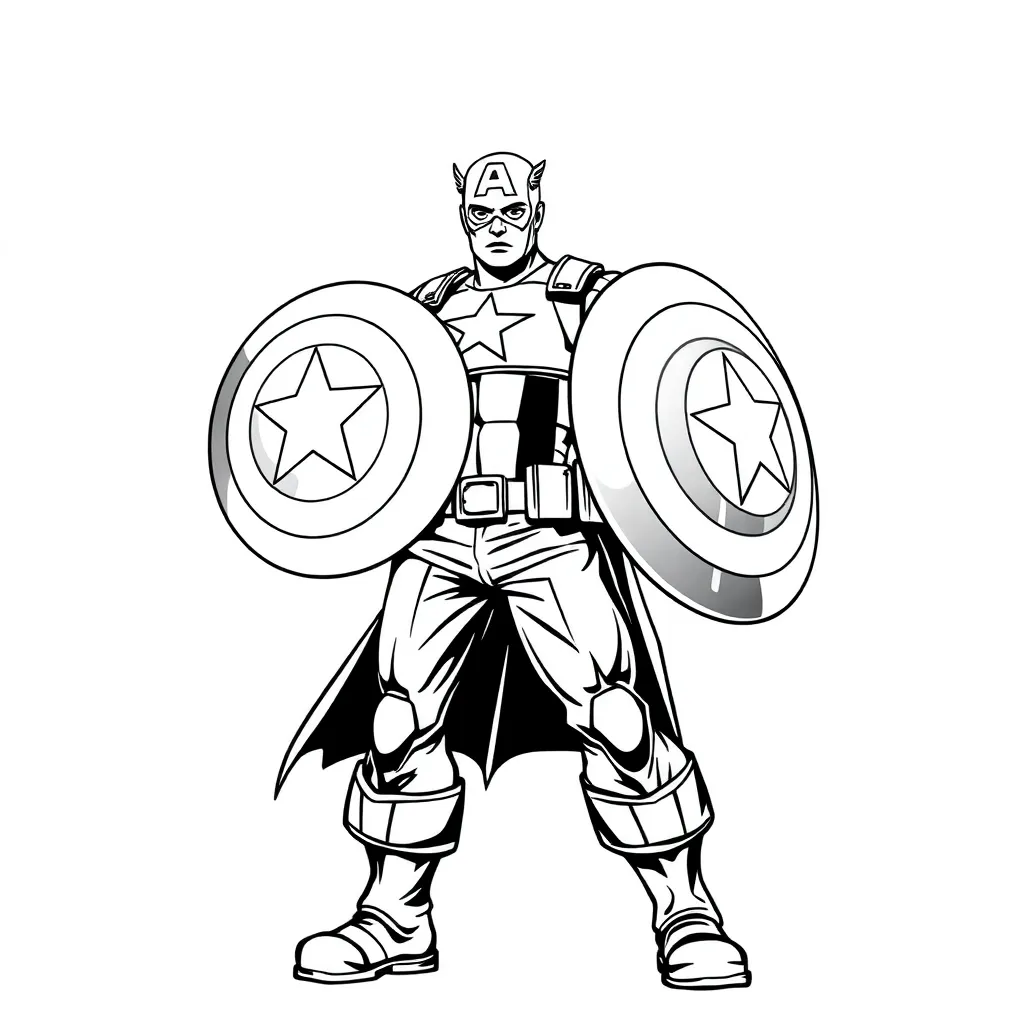 Captain America coloring page