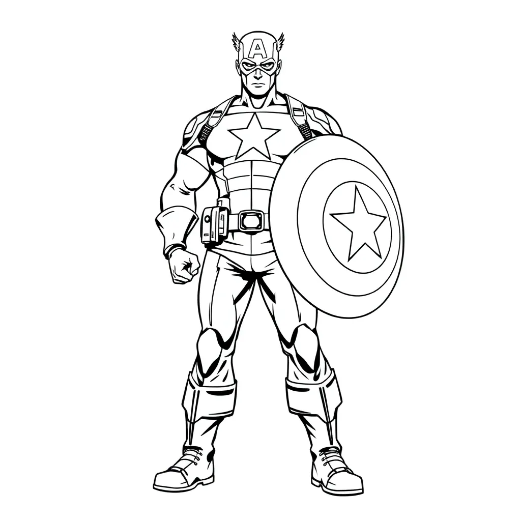 Captain America coloring page