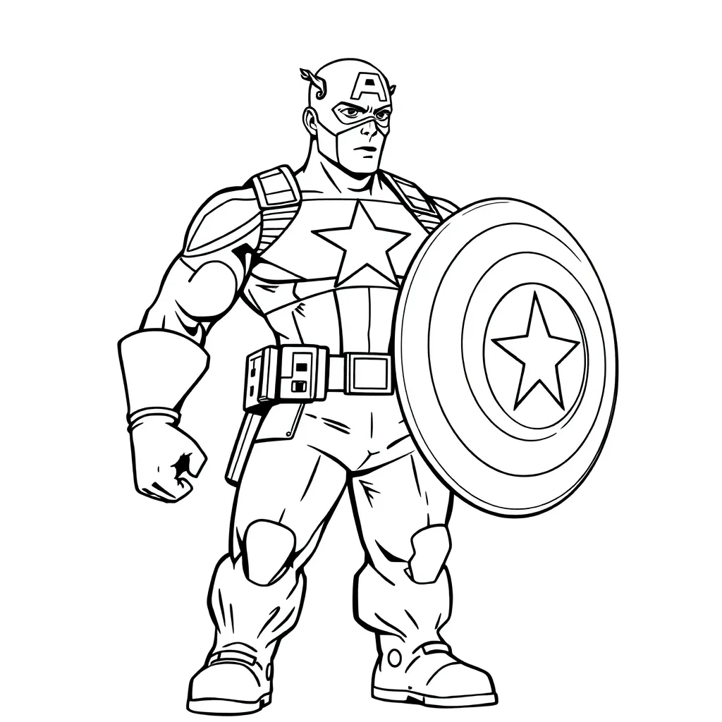 Captain America coloring page