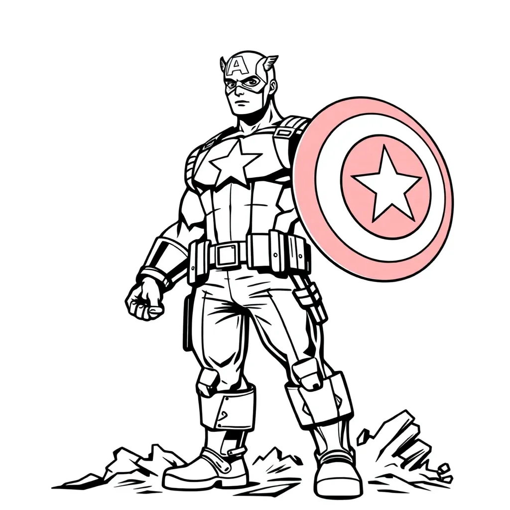 Captain America coloring page