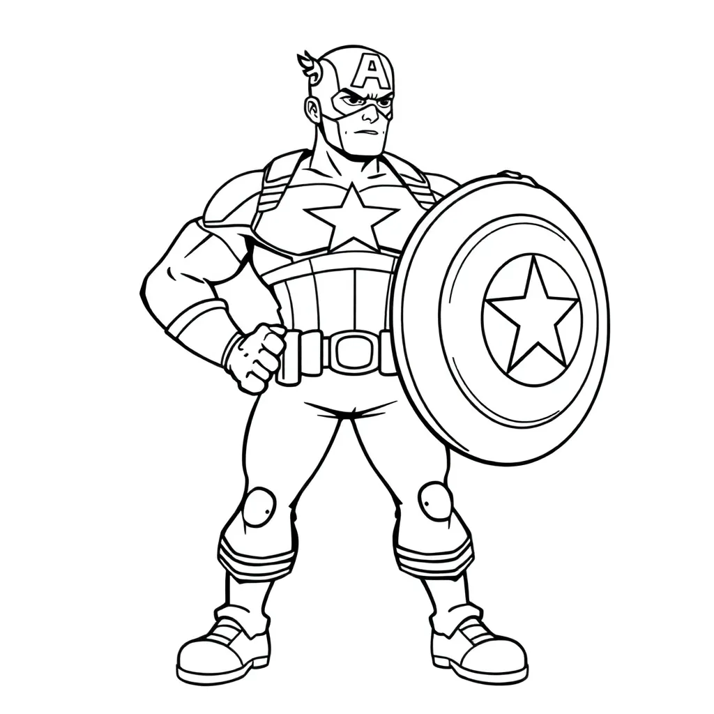 Captain America coloring page