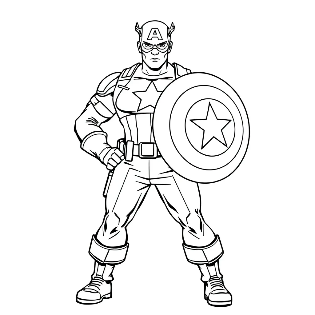 Captain America coloring page
