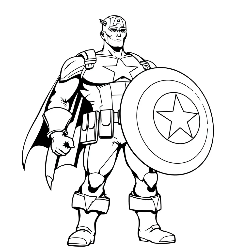 Captain America coloring page