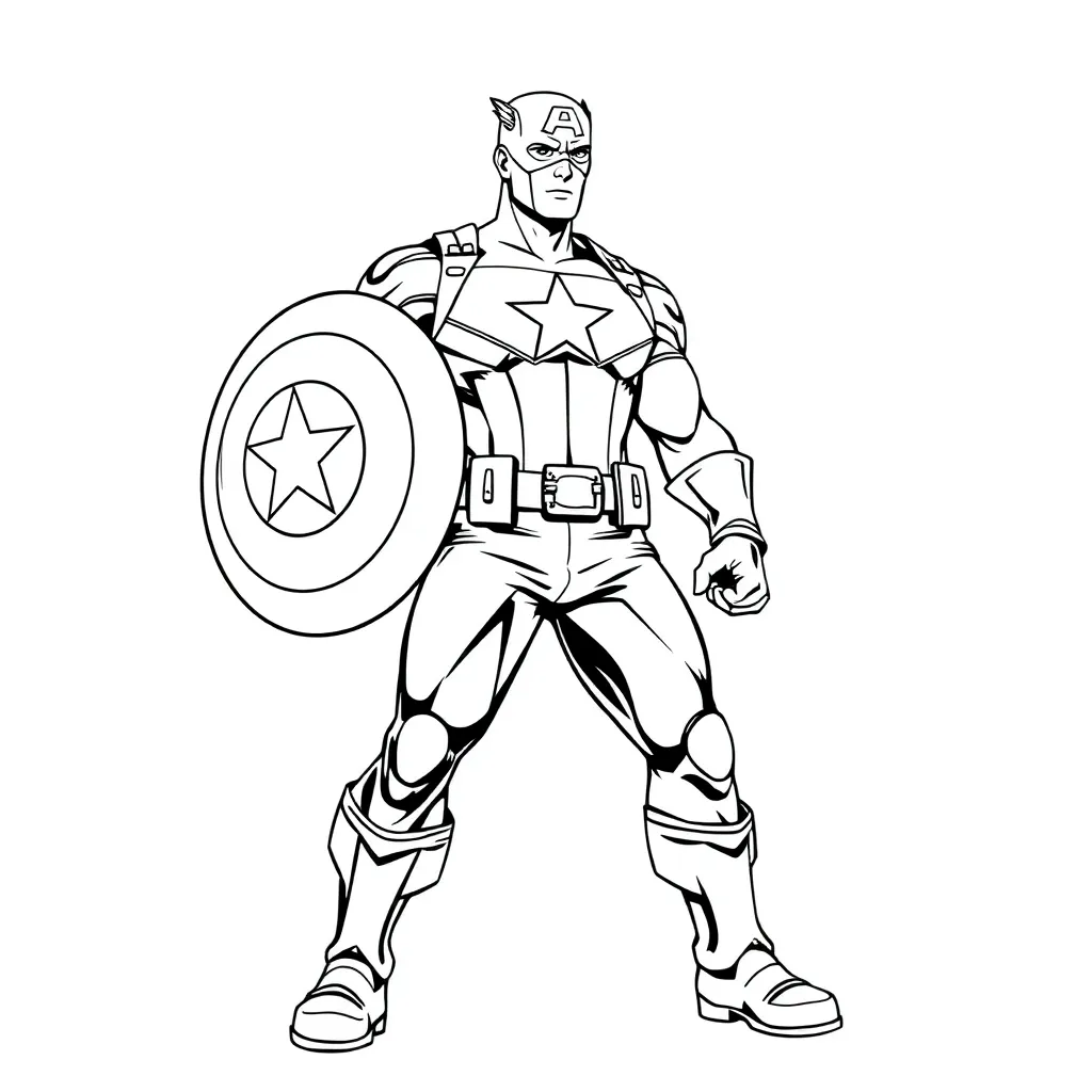 Captain America coloring page