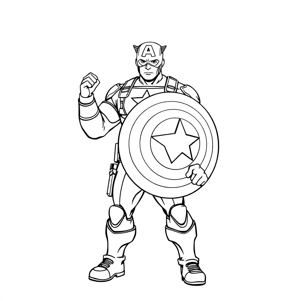 Captain America coloring page