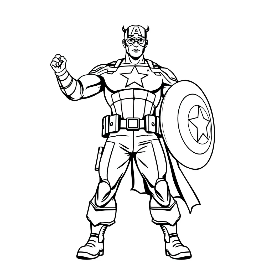 Captain America coloring page
