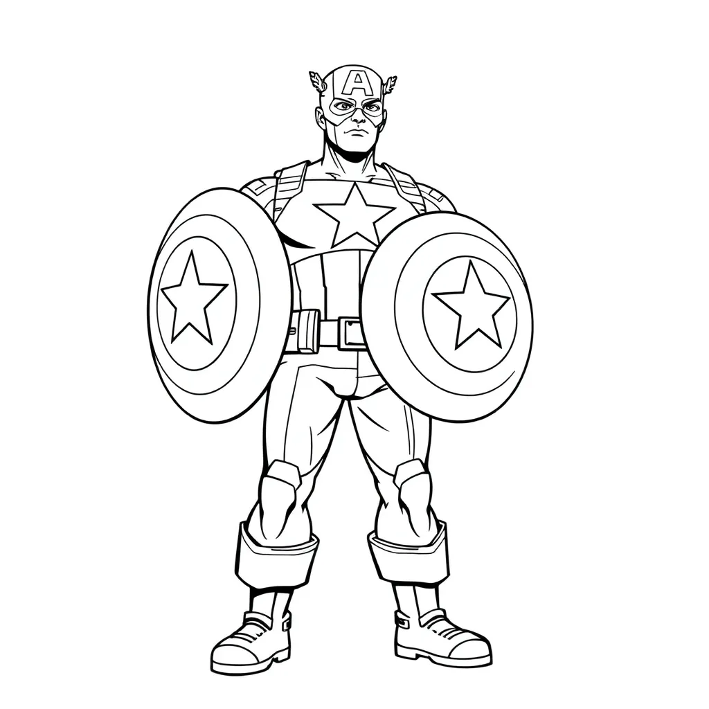 Captain America coloring page