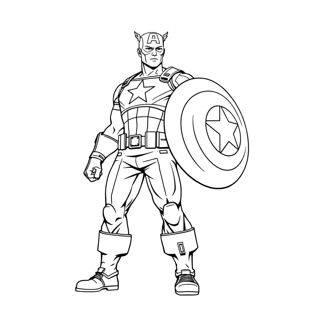 Captain America coloring page