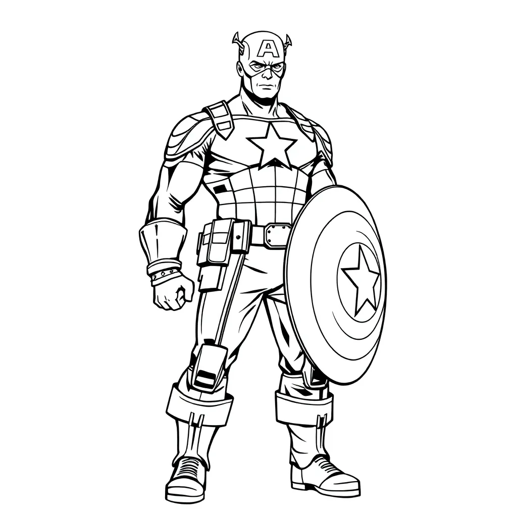 Captain America coloring page