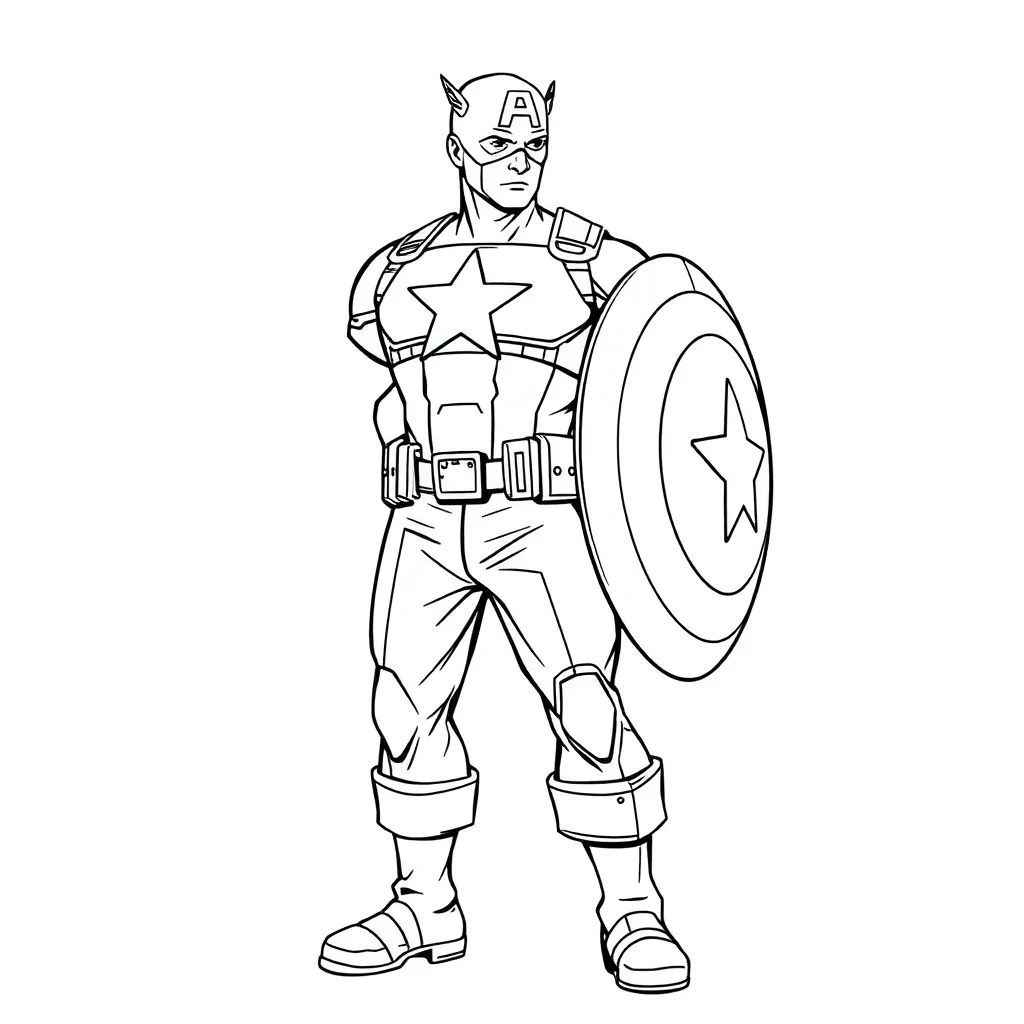 Captain America coloring page