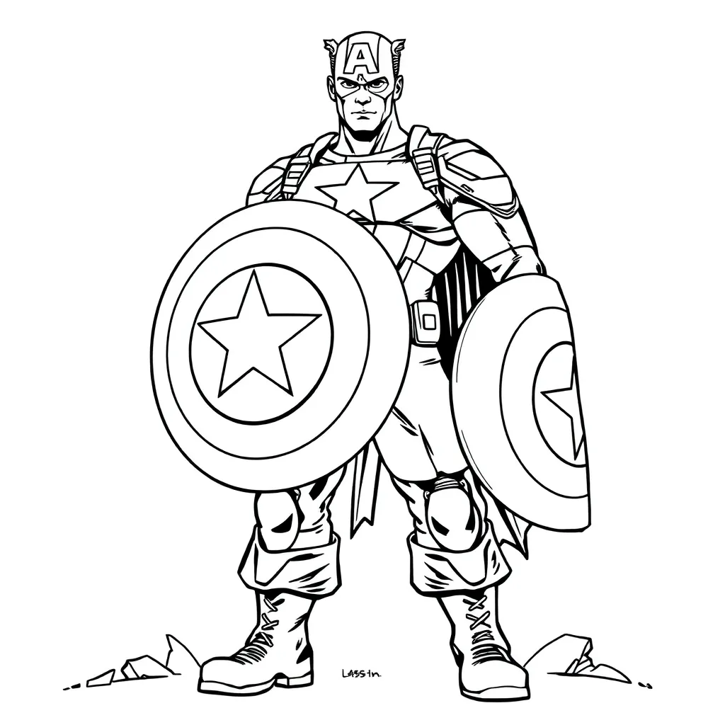 Captain America coloring page