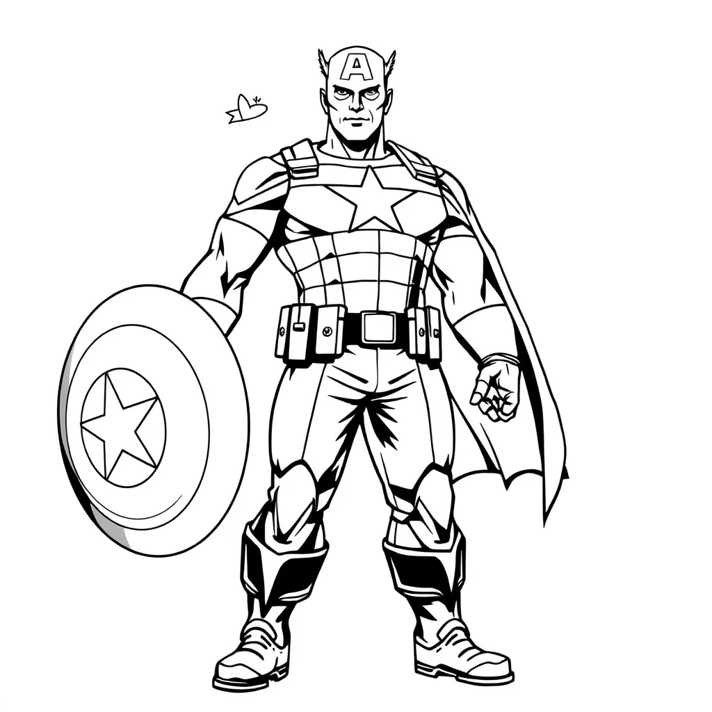 Captain America coloring page