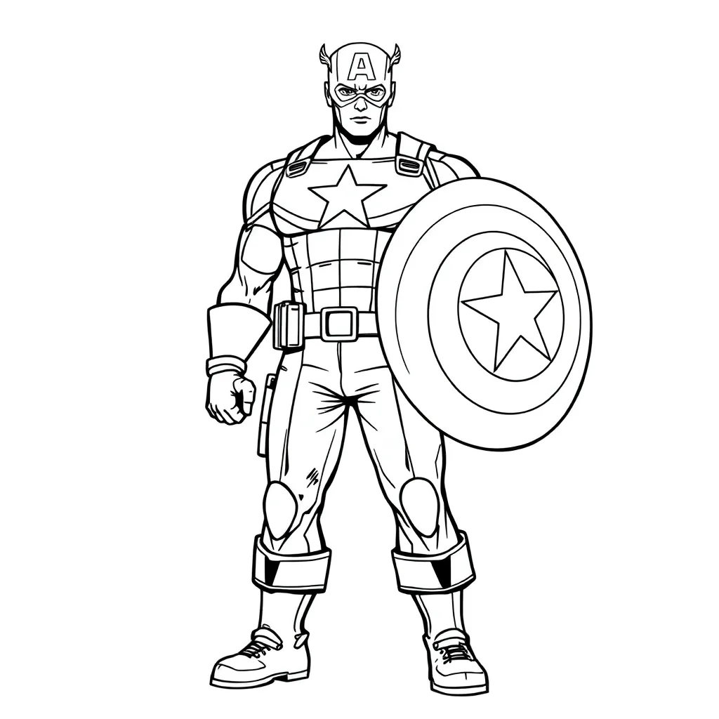 Captain America coloring page