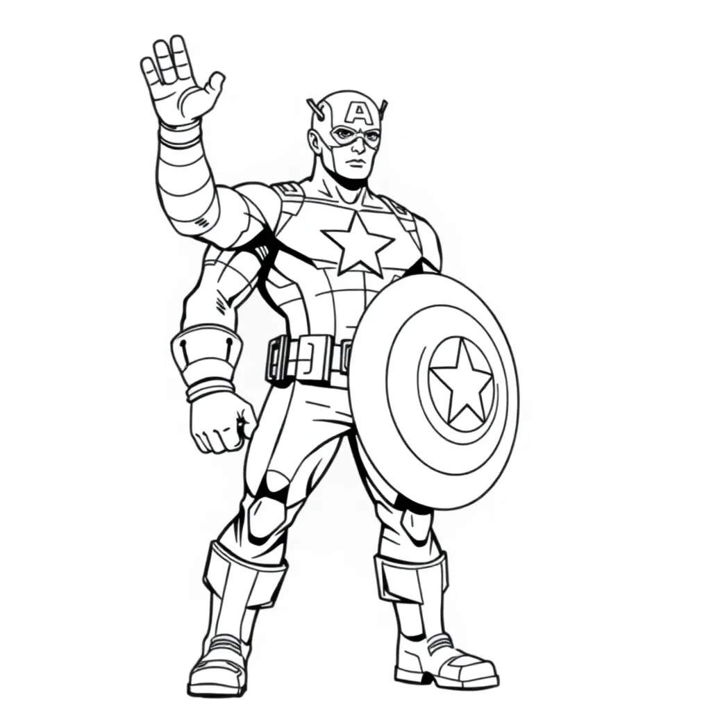 Captain America coloring page