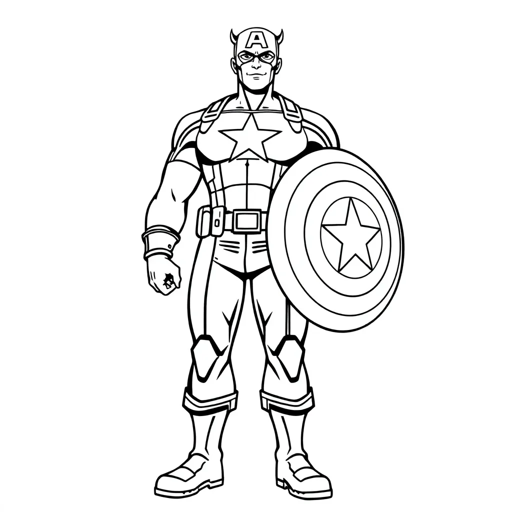 Captain America coloring page