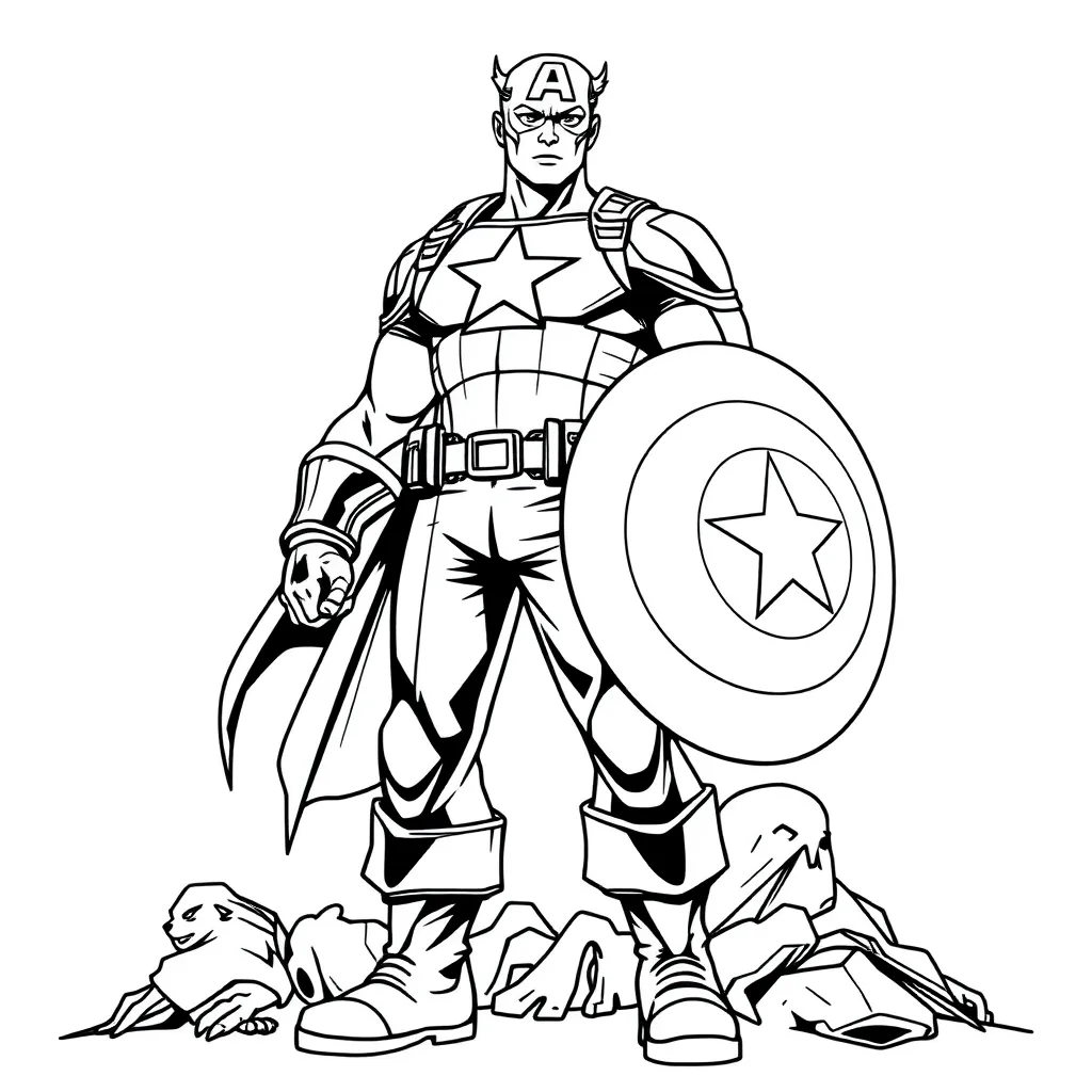 Captain America coloring page