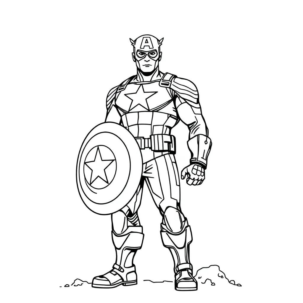 Captain America coloring page