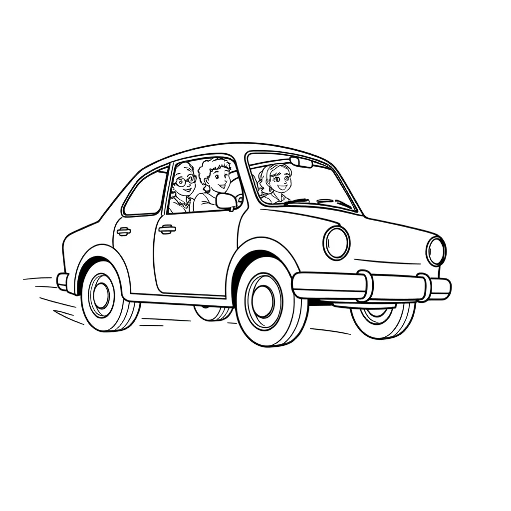 Car coloring page