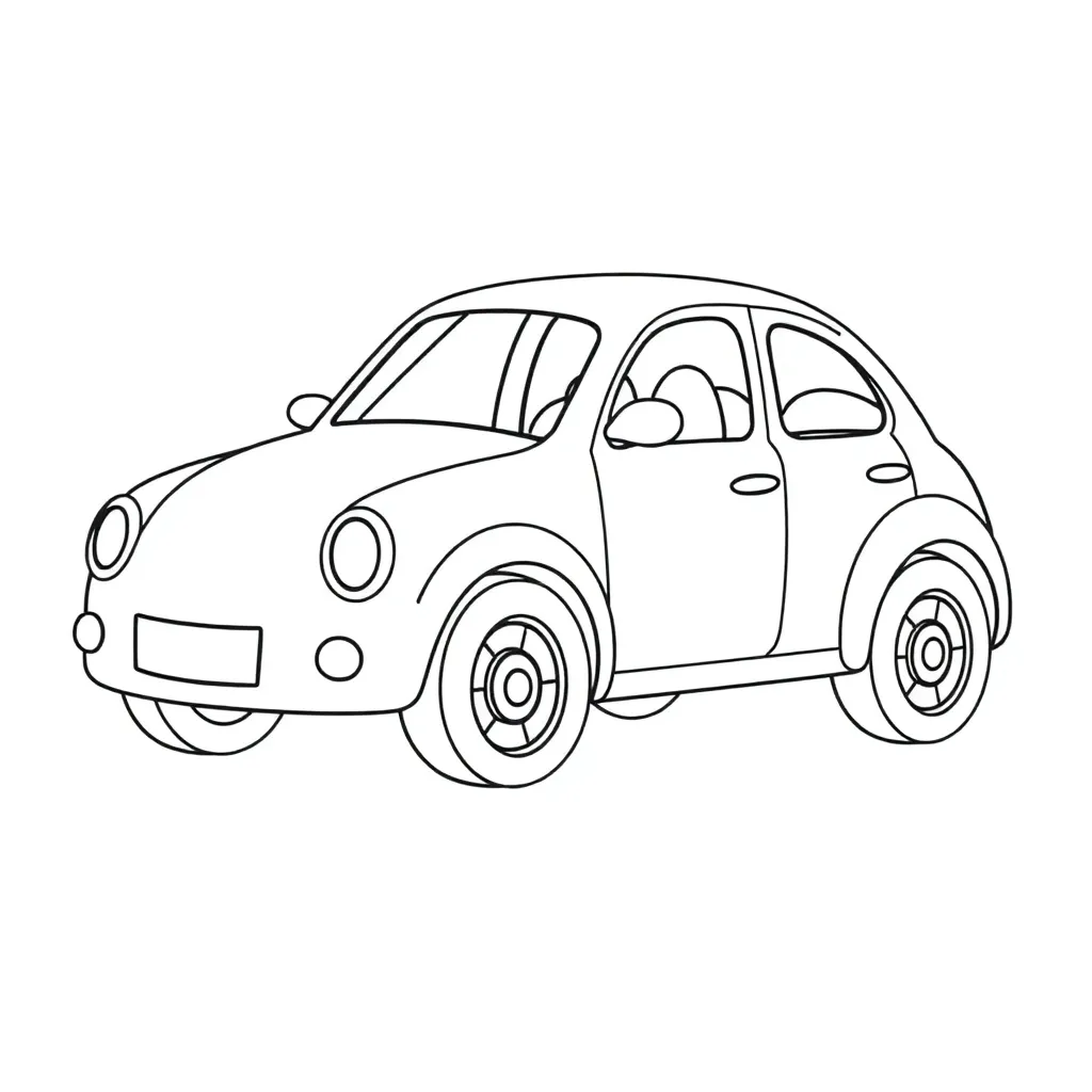 Car coloring page