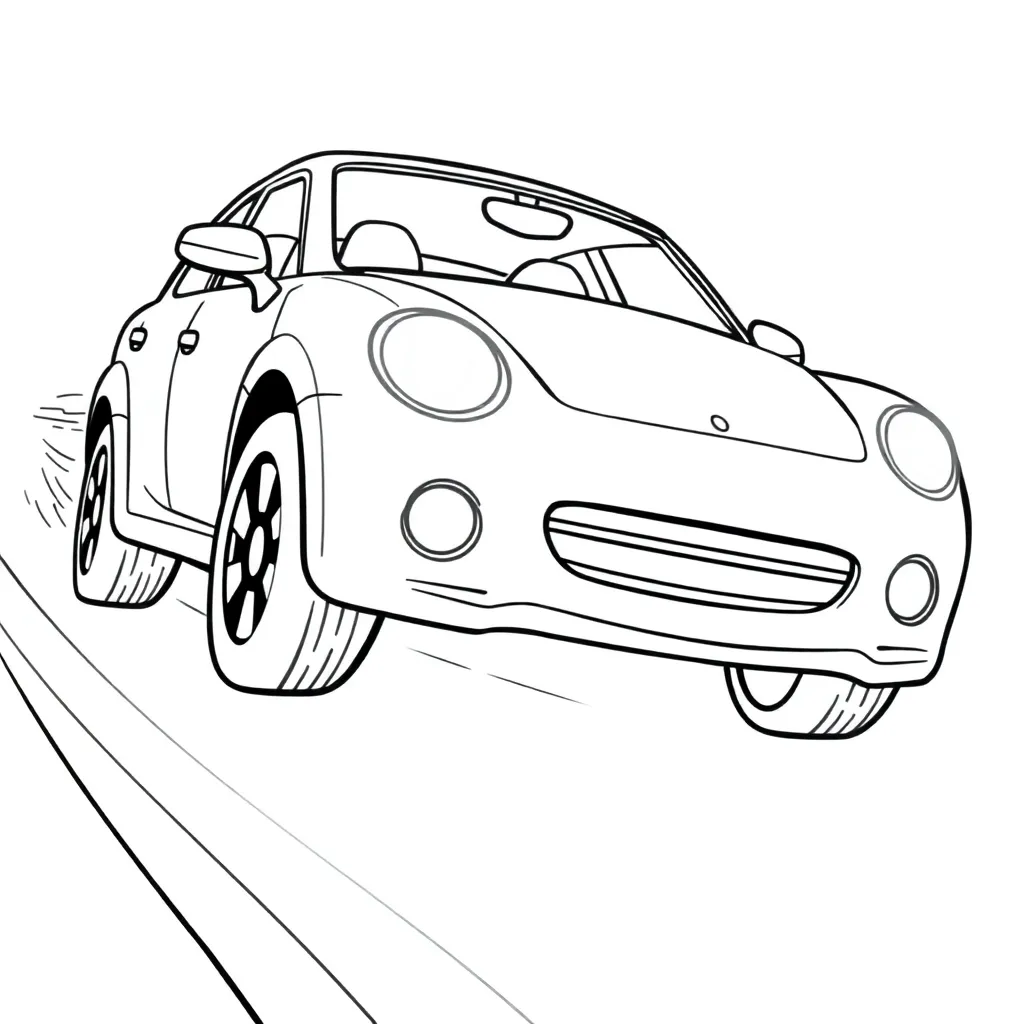 Car coloring page