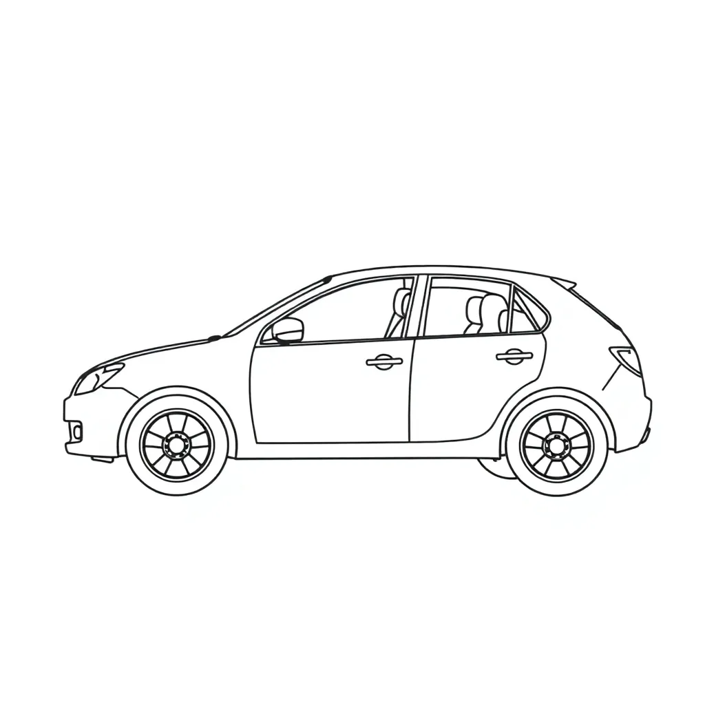 Car coloring page