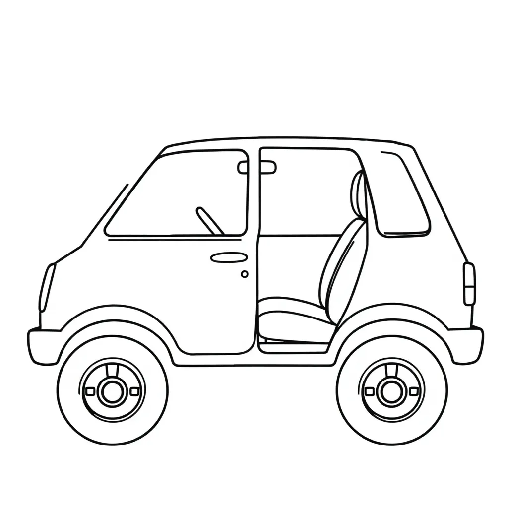 Car coloring page