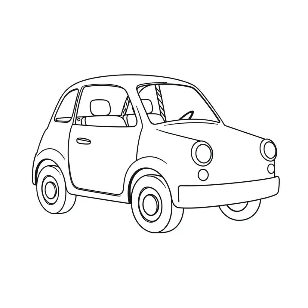 Car coloring page