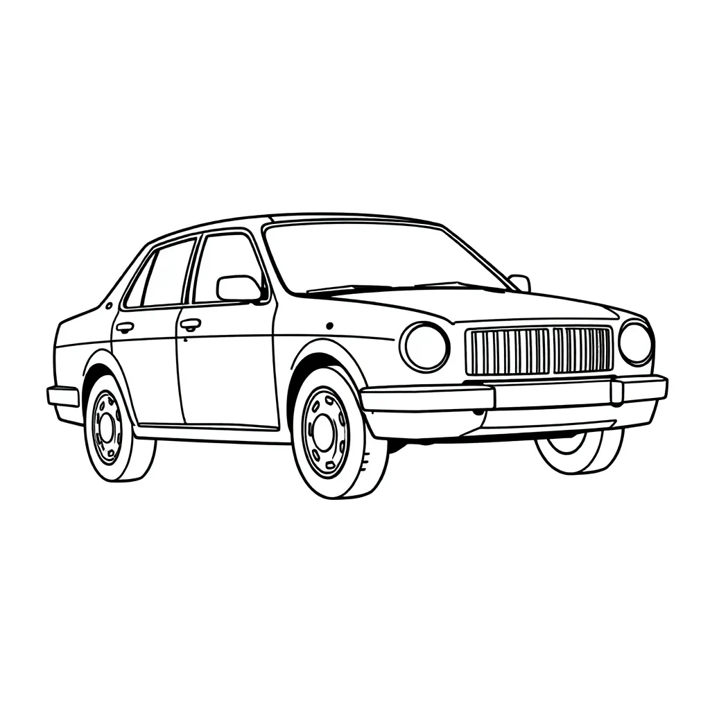 Car coloring page