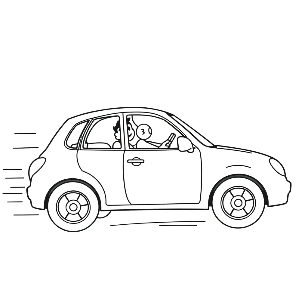 Car coloring page