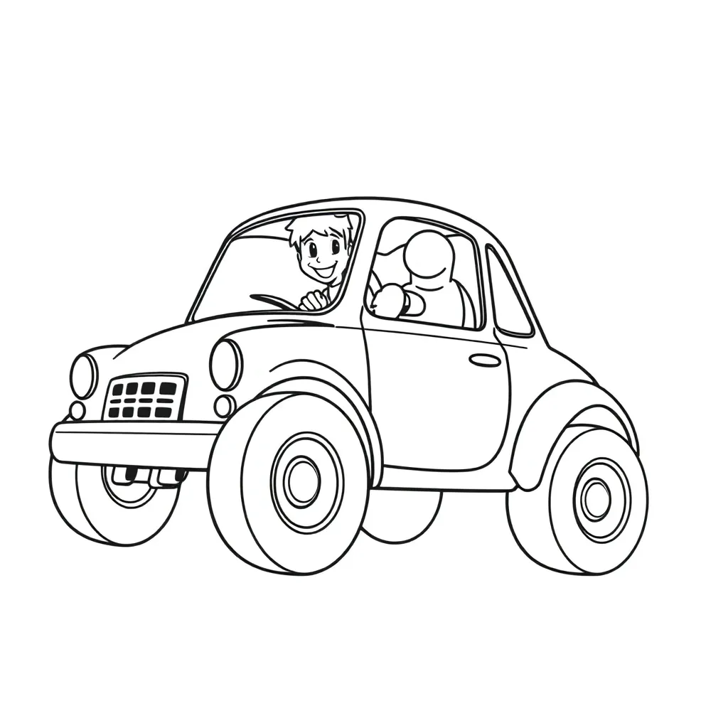 Car coloring page