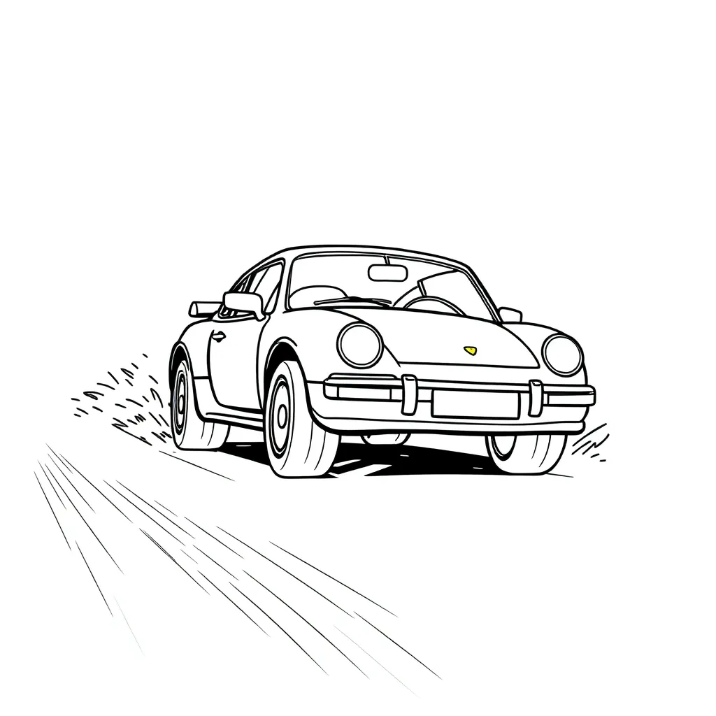 Car coloring page