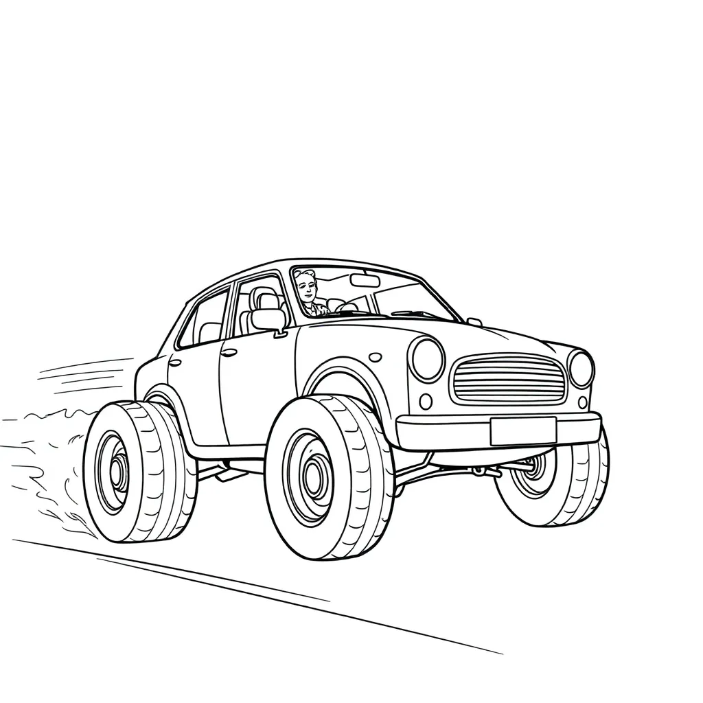 Car coloring page