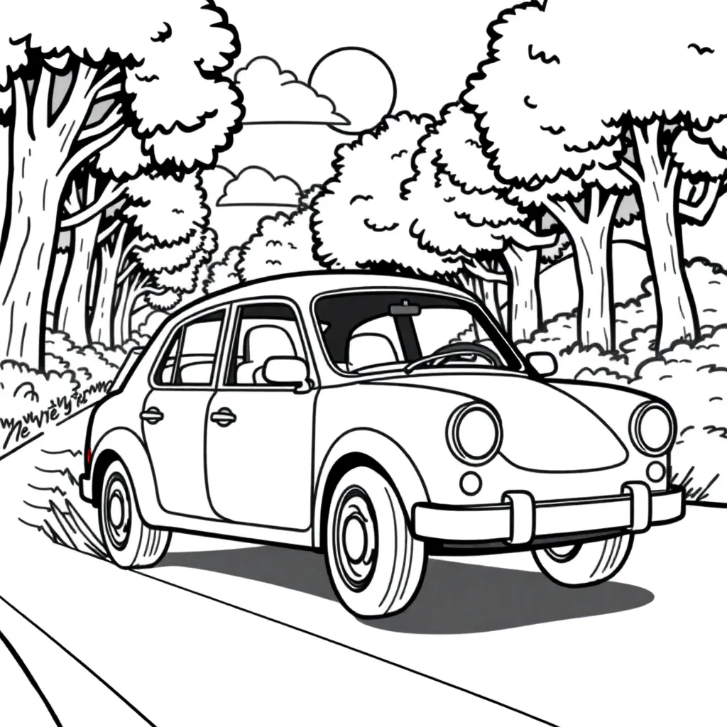 Car coloring page