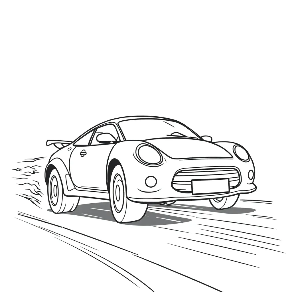 Car coloring page