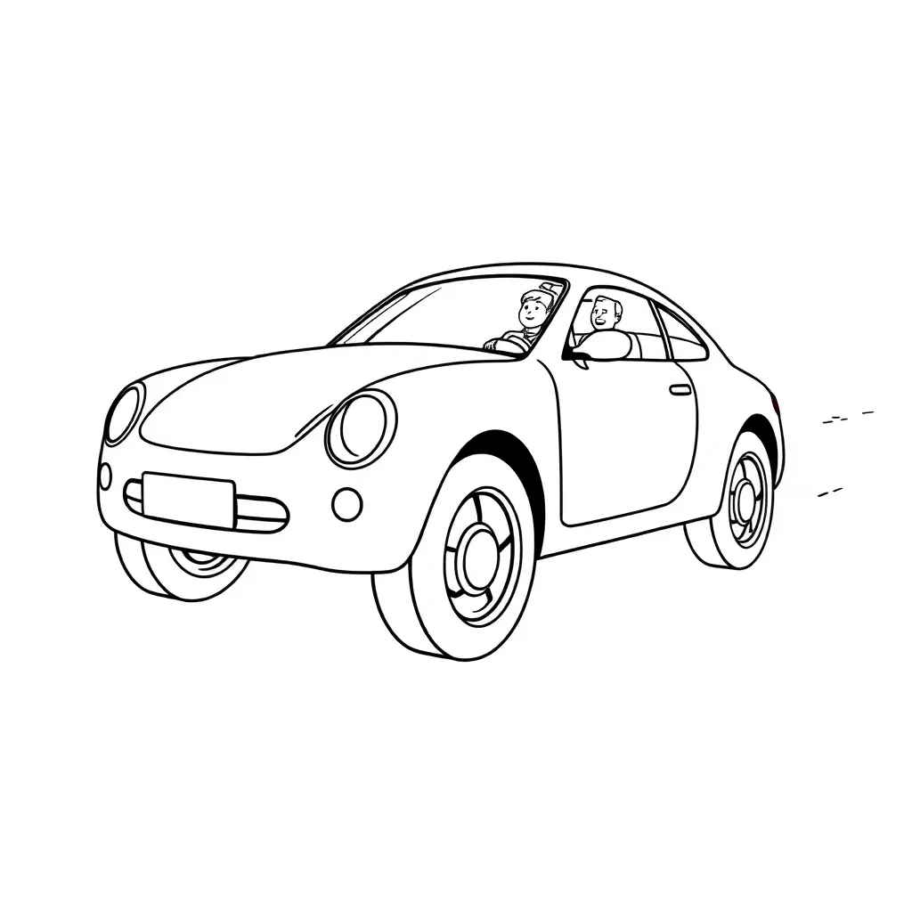 Car coloring page