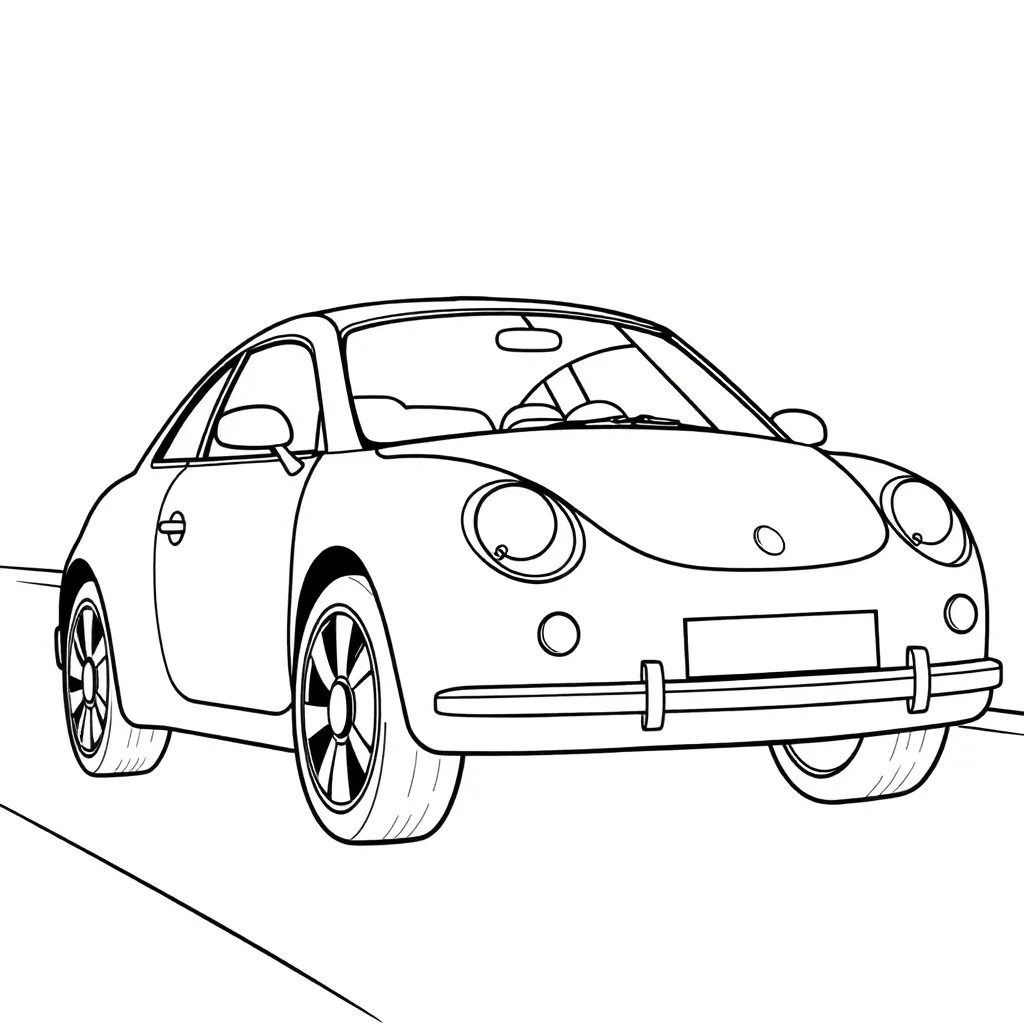 Car coloring page