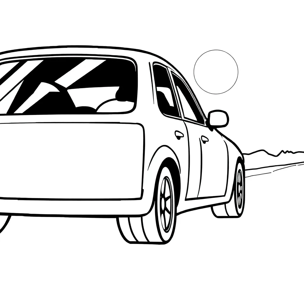 Car coloring page