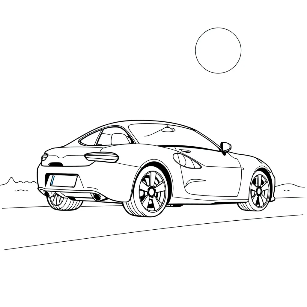 Car coloring page