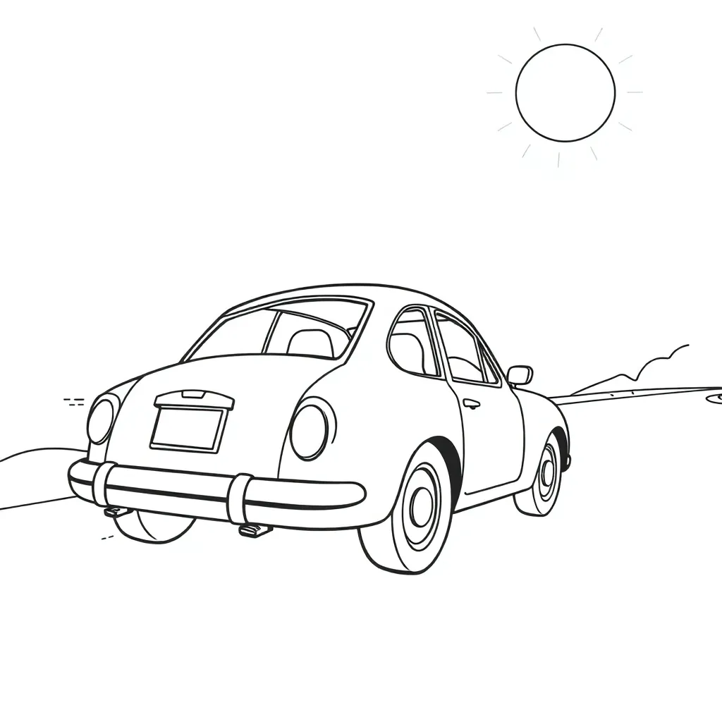 Car coloring page
